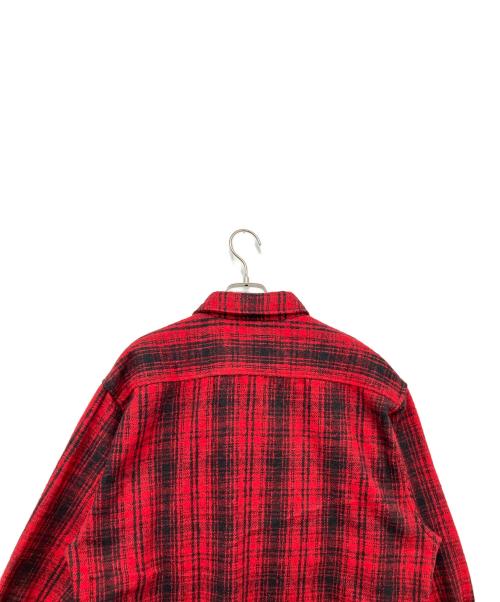 HIDE AND SEEK（ハイドアンドシーク）HIDE AND SEEK (ハイドアンドシーク) シャツジャケット レッド×ブラック サイズ:SIZE XLの古着・服飾アイテム