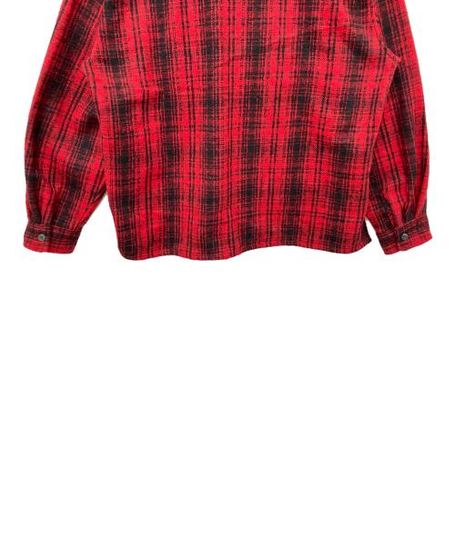 HIDE AND SEEK（ハイドアンドシーク）HIDE AND SEEK (ハイドアンドシーク) シャツジャケット レッド×ブラック サイズ:SIZE XLの古着・服飾アイテム