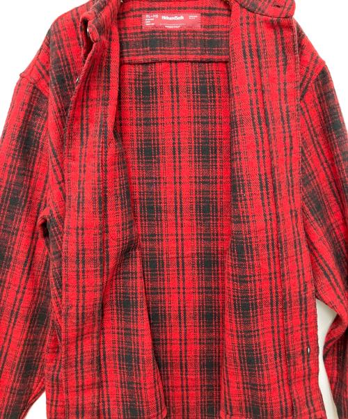 HIDE AND SEEK（ハイドアンドシーク）HIDE AND SEEK (ハイドアンドシーク) シャツジャケット レッド×ブラック サイズ:SIZE XLの古着・服飾アイテム