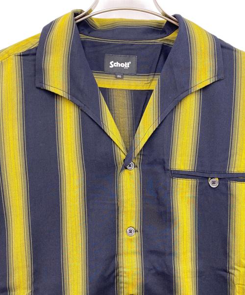 Schott（ショット）Schott (ショット) 長袖シャツ ブラック×イエロー サイズ:2XL 未使用品の古着・服飾アイテム