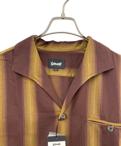Schott（ショット）Schott (ショット) 半袖シャツ ブラウン サイズ:2XL 未使用品の古着・服飾アイテム