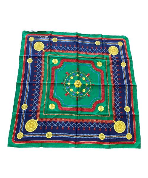 CELINE（セリーヌ）CELINE (セリーヌ) 大判スカーフ グリーン サイズ:表記無しの古着・服飾アイテム