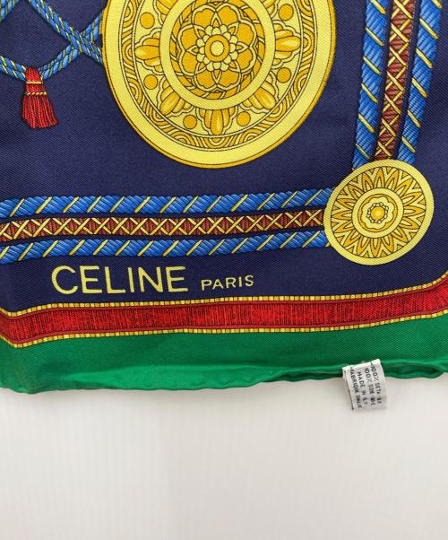 CELINE（セリーヌ）CELINE (セリーヌ) 大判スカーフ グリーン サイズ:表記無しの古着・服飾アイテム
