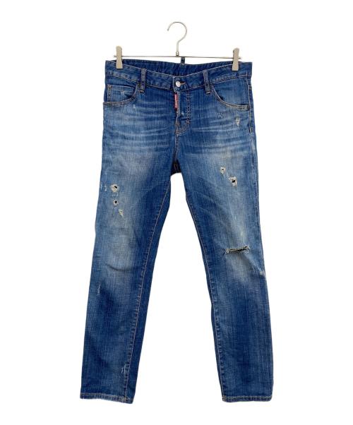 DSQUARED2（ディースクエアード）DSQUARED2 (ディースクエアード) デニムスキニーパンツ ブルー サイズ:38の古着・服飾アイテム