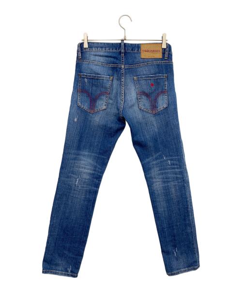 DSQUARED2（ディースクエアード）DSQUARED2 (ディースクエアード) デニムスキニーパンツ ブルー サイズ:38の古着・服飾アイテム
