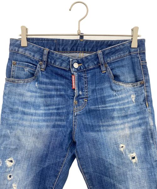 DSQUARED2（ディースクエアード）DSQUARED2 (ディースクエアード) デニムスキニーパンツ ブルー サイズ:38の古着・服飾アイテム