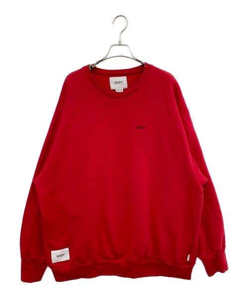 WTAPS（ダブルタップス）WTAPS (ダブルタップス) クルーネックスウェット レッド サイズ:ＸＬの古着・服飾アイテム