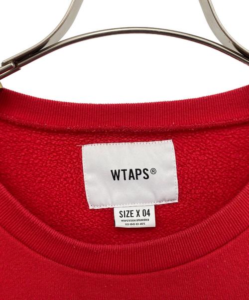 WTAPS（ダブルタップス）WTAPS (ダブルタップス) クルーネックスウェット レッド サイズ:ＸＬの古着・服飾アイテム