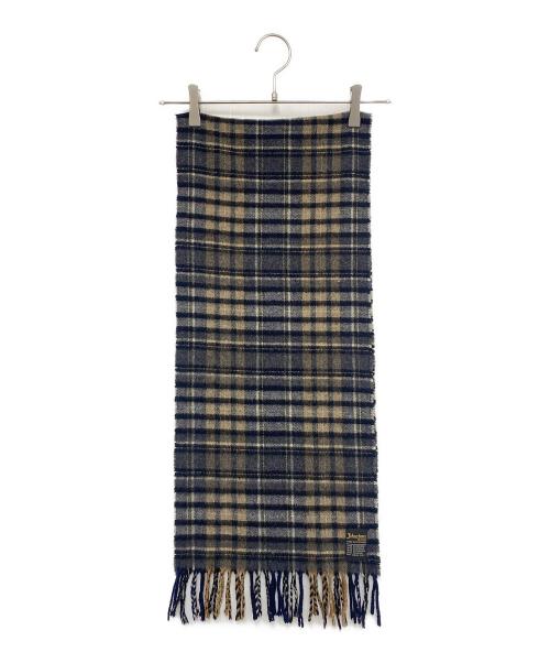 JOHNSTONS（ジョンストンズ）JOHNSTONS (ジョンストンズ) マフラー ネイビーの古着・服飾アイテム