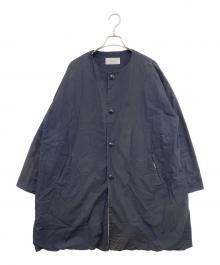 ironari（イロナリ）の古着「ノーカラーサクラコート」｜ネイビー