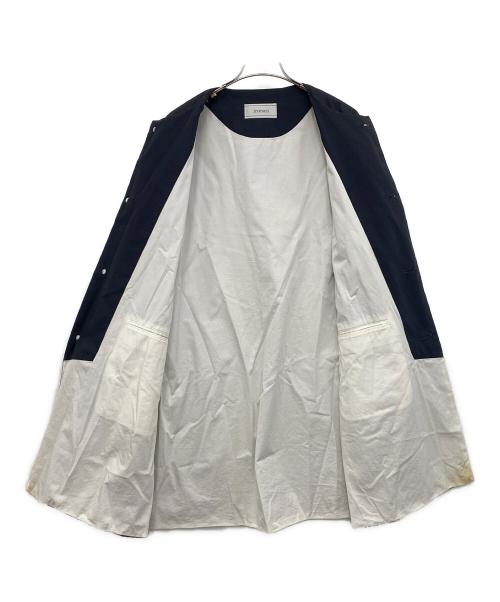 ironari（イロナリ）ironari (イロナリ) ノーカラーサクラコート ネイビー サイズ:Ｍの古着・服飾アイテム