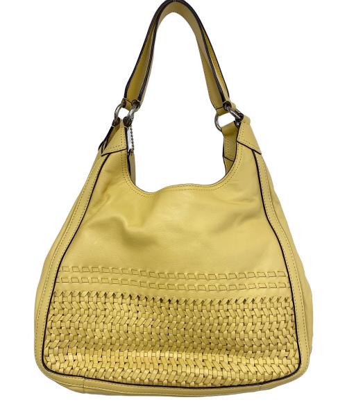 COACH（コーチ）COACH (コーチ) ハンドバッグ イエローの古着・服飾アイテム