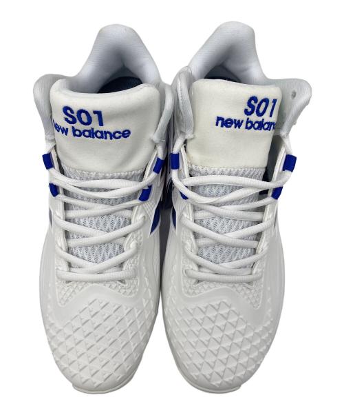 NEW BALANCE（ニューバランス）NEW BALANCE (ニューバランス) トレーニングシューズ ホワイト×ブルー サイズ:26㎝ 未使用品の古着・服飾アイテム