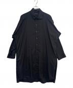 s'yteサイト）の古着「ロング丈長袖シャツ」｜ブラック