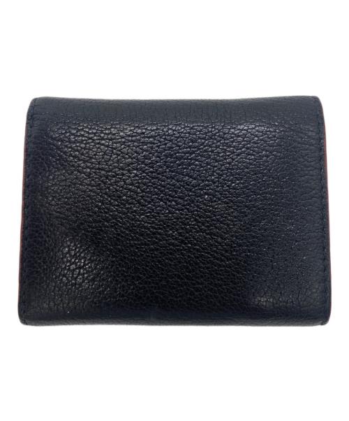 MIU MIU（ミュウミュウ）MIU MIU (ミュウミュウ) コンパクトウォレット ブラック×レッド サイズ:表記無しの古着・服飾アイテム