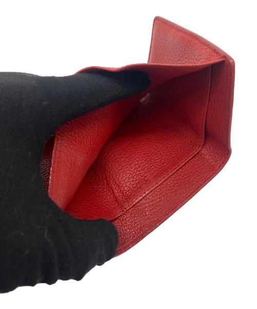 MIU MIU（ミュウミュウ）MIU MIU (ミュウミュウ) コンパクトウォレット ブラック×レッド サイズ:表記無しの古着・服飾アイテム