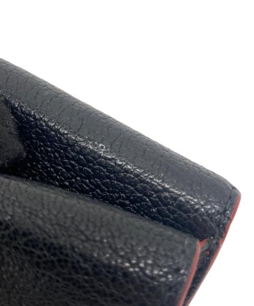 MIU MIU（ミュウミュウ）MIU MIU (ミュウミュウ) コンパクトウォレット ブラック×レッド サイズ:表記無しの古着・服飾アイテム