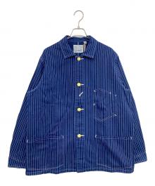 FULLCOUNT（フルカウント）の古着「ウォバッシュストライプ カバーオール」｜ネイビー