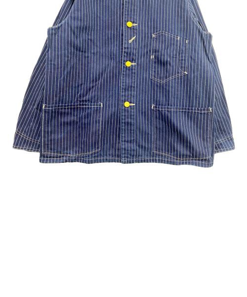 FULLCOUNT（フルカウント）FULLCOUNT (フルカウント) ウォバッシュストライプ カバーオール ネイビー サイズ:42 未使用品の古着・服飾アイテム