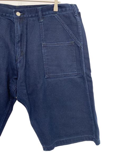 KOJIMA GENES（コジマジーンズ）KOJIMA GENES (コジマジーンズ) 刺し子ベイカーショートパンツ インディゴ サイズ:42 未使用品の古着・服飾アイテム
