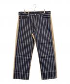 KOJIMA GENESコジマジーンズ）の古着「ロープウォバッシュコンボワイドパンツ」｜インディゴ