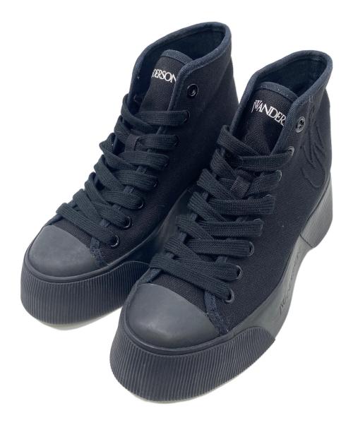 J.W.ANDERSON（ジェイダブリューアンダーソン）J.W.ANDERSON (ジェイダブリューアンダーソン) ハイカットスニーカー ブラック サイズ:22.5㎝の古着・服飾アイテム