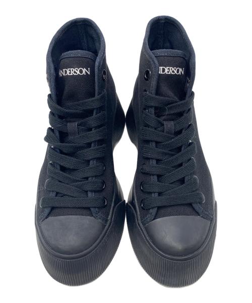 J.W.ANDERSON（ジェイダブリューアンダーソン）J.W.ANDERSON (ジェイダブリューアンダーソン) ハイカットスニーカー ブラック サイズ:22.5㎝の古着・服飾アイテム