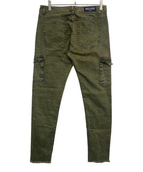 BALMAIN（バルマン）BALMAIN (バルマン) デニムパンツ カーキ サイズ:33の古着・服飾アイテム