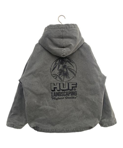 HUF（ハフ）HUF (ハフ) フーデッドジャケット グレー サイズ:Ｍの古着・服飾アイテム