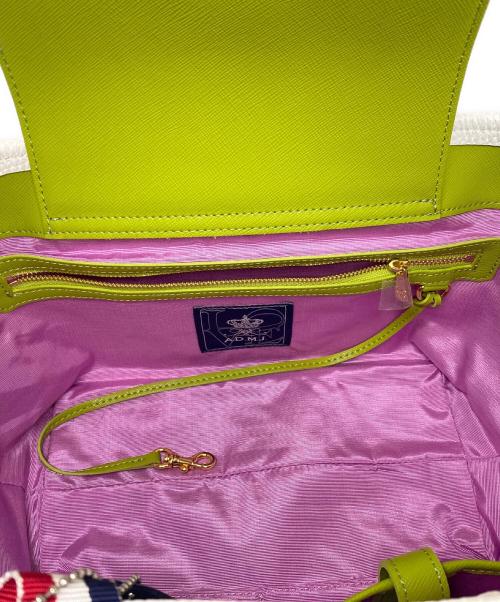 A.D.M.J.（エーディーエムジェイ）A.D.M.J. (エーディーエムジェイ) ハンドバッグ グレー×ホワイオtの古着・服飾アイテム