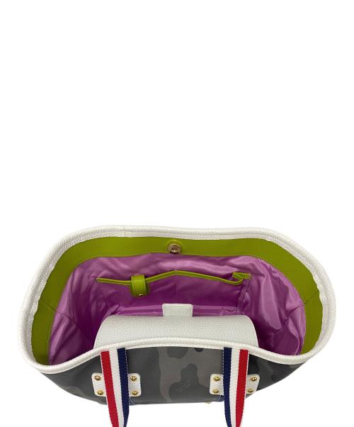 A.D.M.J.（エーディーエムジェイ）A.D.M.J. (エーディーエムジェイ) ハンドバッグ グレー×ホワイオtの古着・服飾アイテム