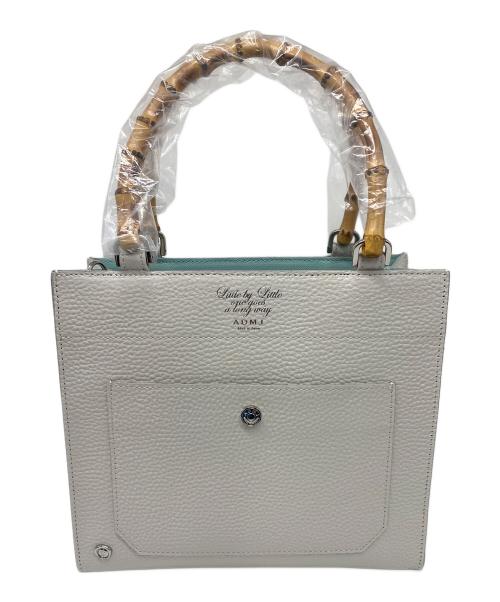 A.D.M.J.（エーディーエムジェイ）A.D.M.J. (エーディーエムジェイ) ハンドバッグ ホワイトの古着・服飾アイテム