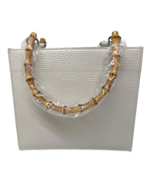 A.D.M.J.（エーディーエムジェイ）A.D.M.J. (エーディーエムジェイ) ハンドバッグ ホワイトの古着・服飾アイテム