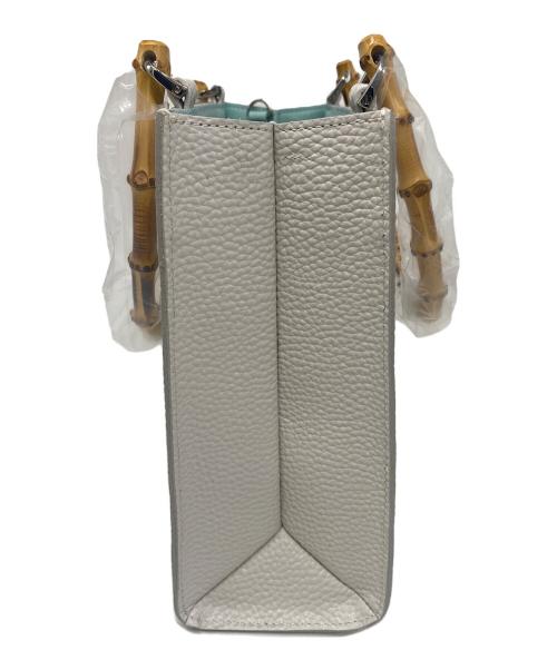 A.D.M.J.（エーディーエムジェイ）A.D.M.J. (エーディーエムジェイ) ハンドバッグ ホワイトの古着・服飾アイテム