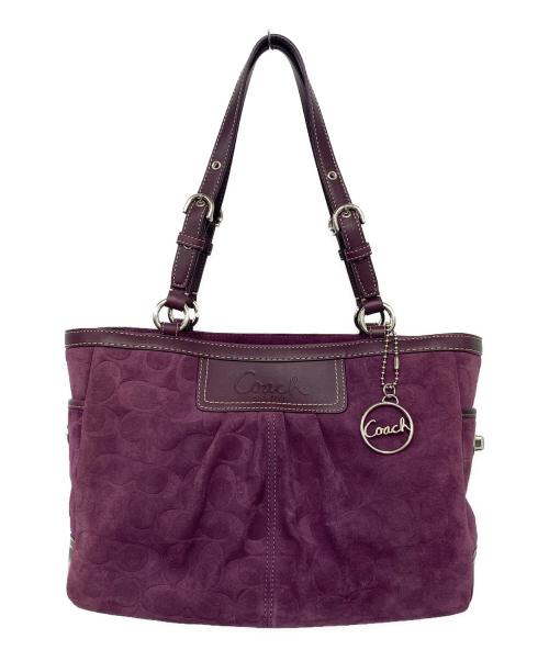 COACH（コーチ）COACH (コーチ) ハンドバッグ パープルの古着・服飾アイテム