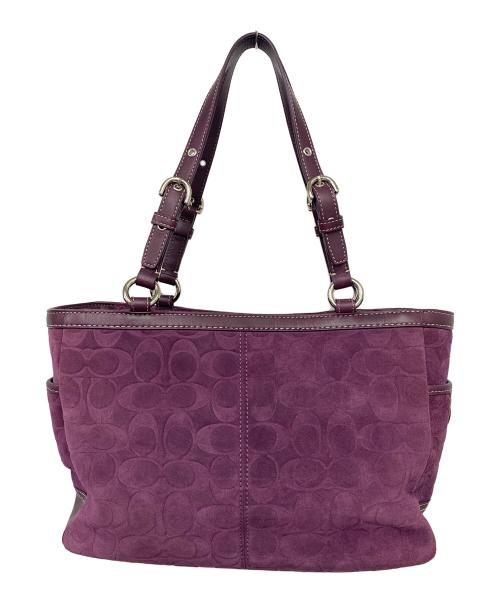COACH（コーチ）COACH (コーチ) ハンドバッグ パープルの古着・服飾アイテム