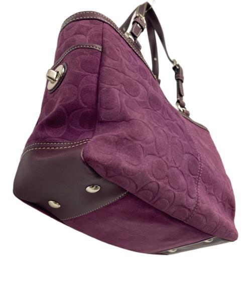 COACH（コーチ）COACH (コーチ) ハンドバッグ パープルの古着・服飾アイテム