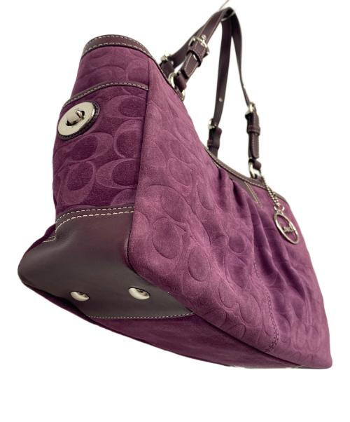 COACH（コーチ）COACH (コーチ) ハンドバッグ パープルの古着・服飾アイテム