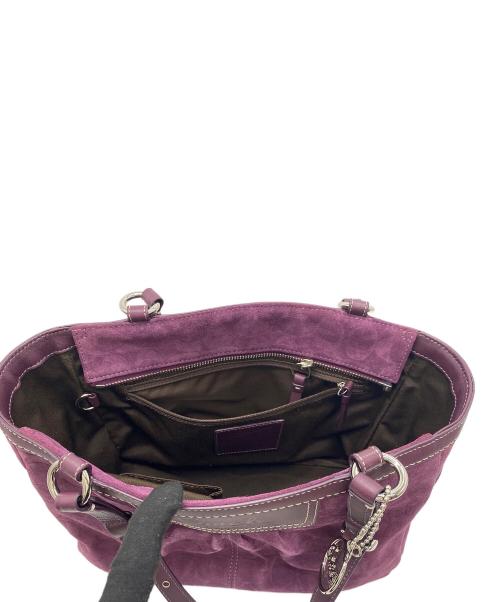 COACH（コーチ）COACH (コーチ) ハンドバッグ パープルの古着・服飾アイテム