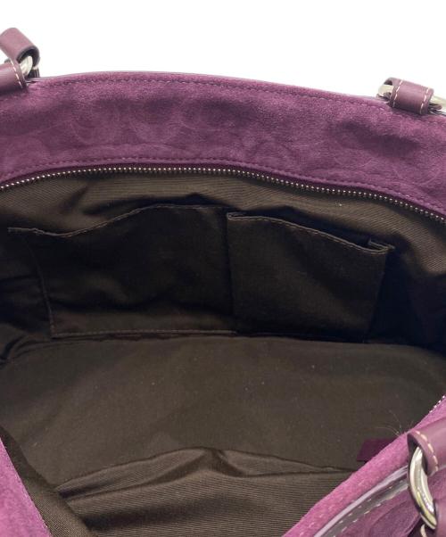 COACH（コーチ）COACH (コーチ) ハンドバッグ パープルの古着・服飾アイテム