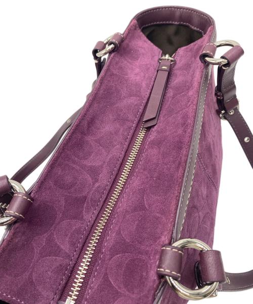 COACH（コーチ）COACH (コーチ) ハンドバッグ パープルの古着・服飾アイテム