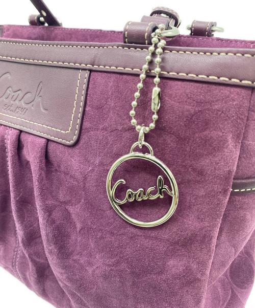 COACH（コーチ）COACH (コーチ) ハンドバッグ パープルの古着・服飾アイテム