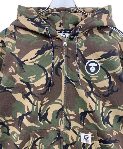 Aape BY A BATHING APE（エーエイプ バイ アベイシングエイプ）Aape BY A BATHING APE (エーエイプ バイ アベイシングエイプ) ジップパーカー ブラウン×グリーン サイズ:XLの古着・服飾アイテム