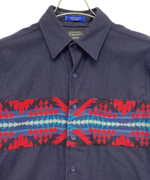 PENDLETON（ペンドルトン）PENDLETON (ペンドルトン) stussy (ステューシー) 長袖シャツ ネイビー サイズ:Ｍの古着・服飾アイテム
