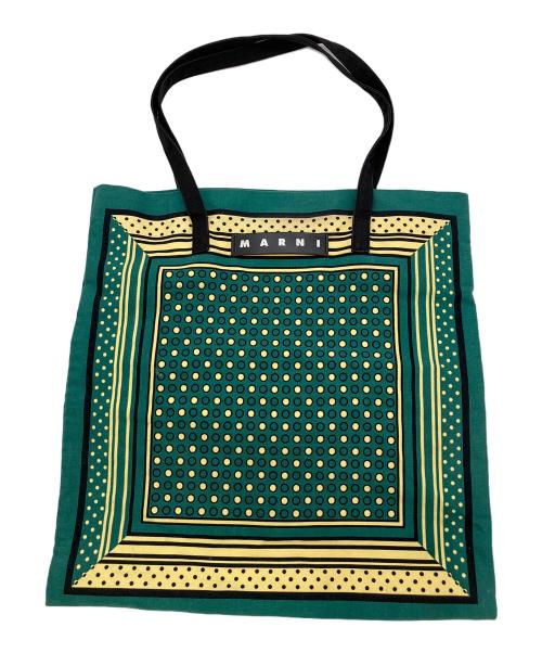 MARNI（マルニ）MARNI (マルニ) バンダナ トートバッグ グリーンの古着・服飾アイテム