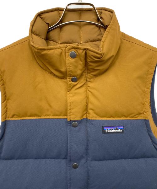 Patagonia（パタゴニア）Patagonia (パタゴニア) ダウンベスト ネイビー×カーキ サイズ:XSの古着・服飾アイテム