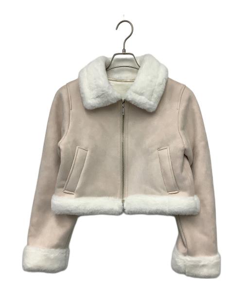 JILL BY JILLSTUART（ジル バイ ジルスチュアート）JILL BY JILLSTUART (ジル バイ ジルスチュアート) フェイクムートンジャケット ベージュ サイズ:Ｓ 未使用品の古着・服飾アイテム