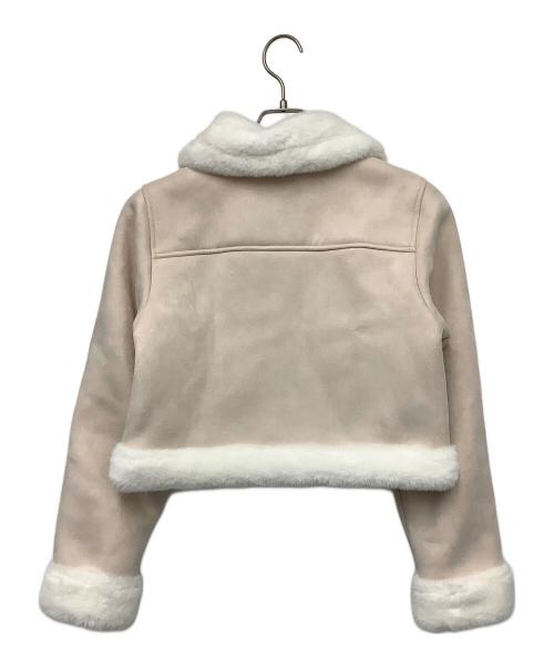 JILL BY JILLSTUART（ジル バイ ジルスチュアート）JILL BY JILLSTUART (ジル バイ ジルスチュアート) フェイクムートンジャケット ベージュ サイズ:Ｓ 未使用品の古着・服飾アイテム