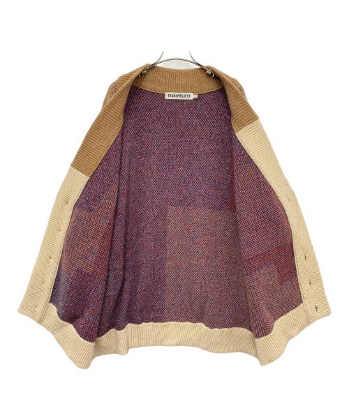 TRUNKPROJECT（トランクプロジェクト）TRUNKPROJECT (トランクプロジェクト) 厚手カーディガン ブラウン×ブルー×レッド サイズ:FREEの古着・服飾アイテム