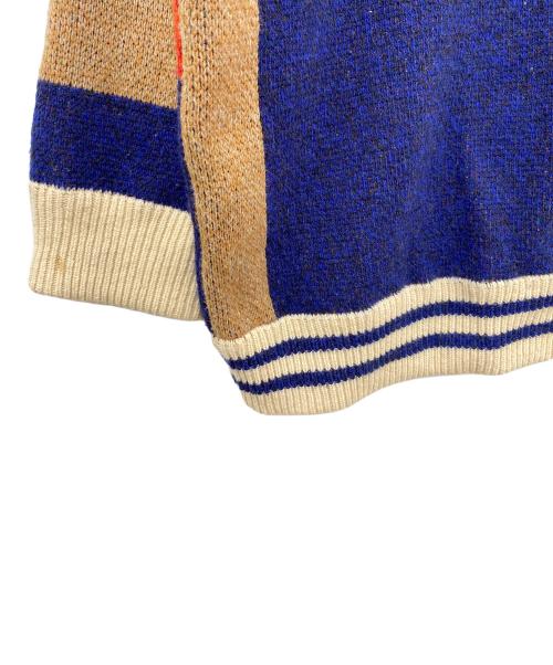 TRUNKPROJECT（トランクプロジェクト）TRUNKPROJECT (トランクプロジェクト) 厚手カーディガン ブラウン×ブルー×レッド サイズ:FREEの古着・服飾アイテム